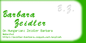 barbara zeidler business card